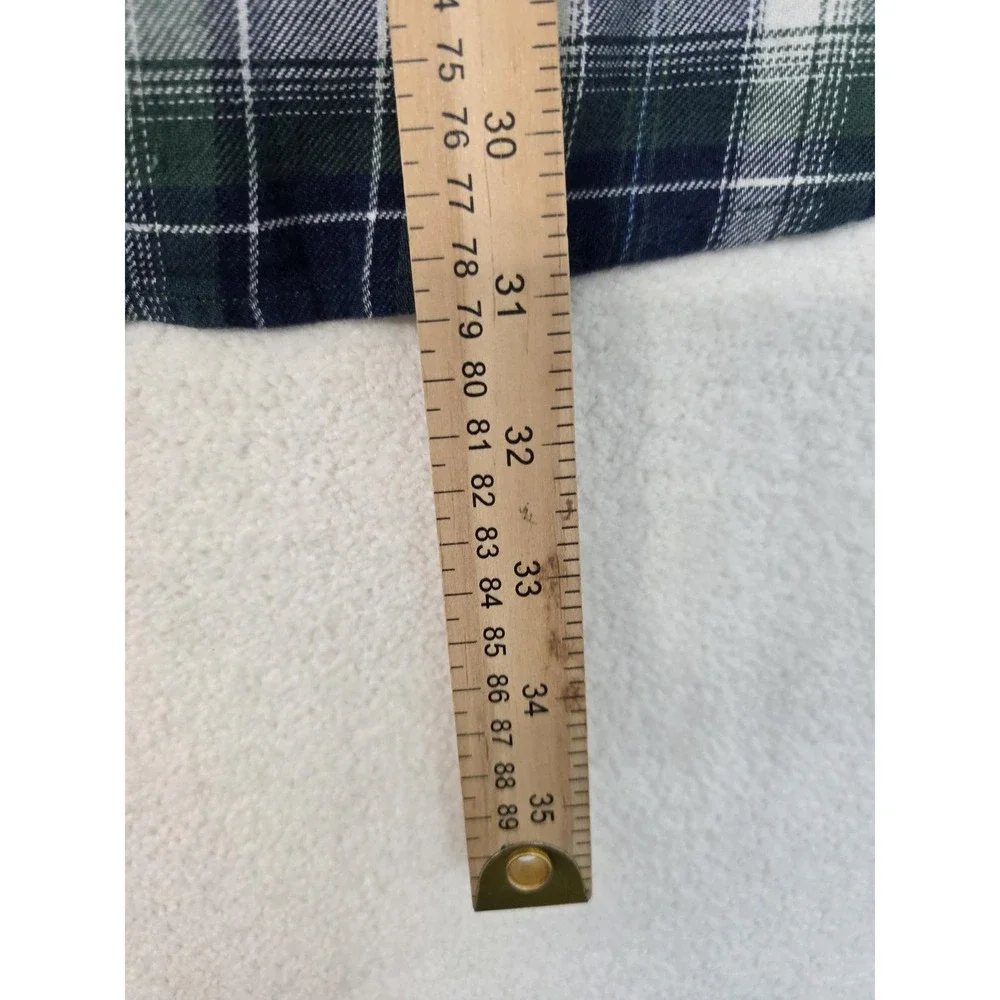 Lucky Brand Shirt Mens 2XL Blue Plaid Long Sleeve Snap Western Flannel Stretch